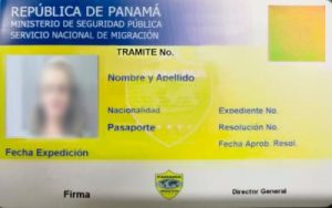 Panamanian temporary residency ID
