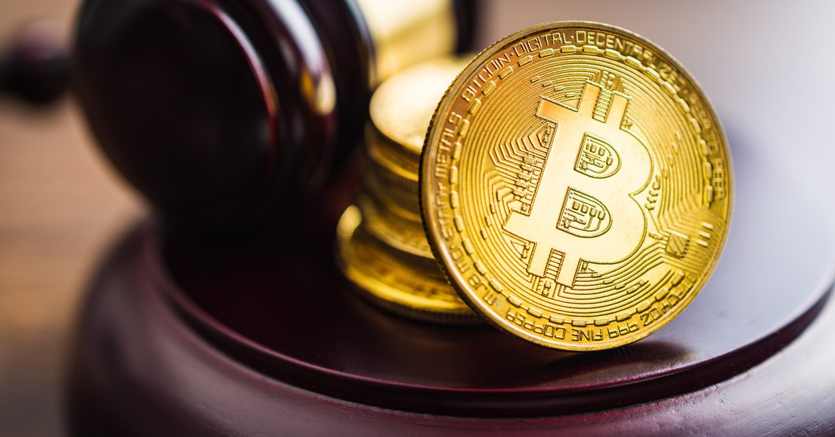 ryptocurrency in Panama depicted by Bitcoin and a legal gavel