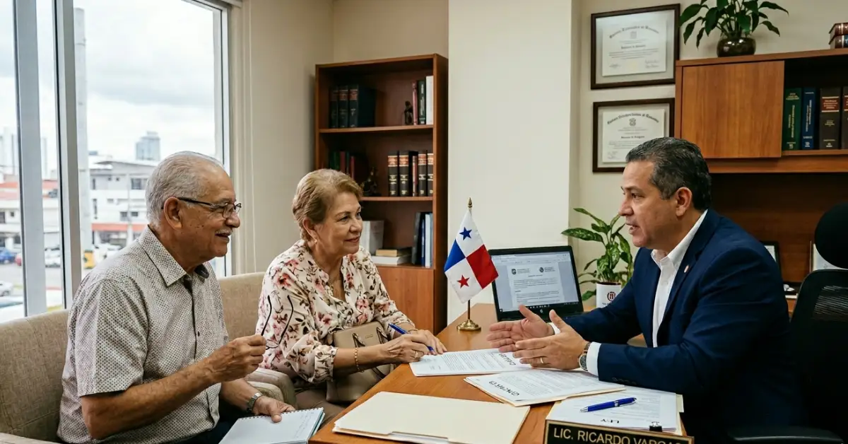 A couple in legal counsel for estate planning for seniors in Panama