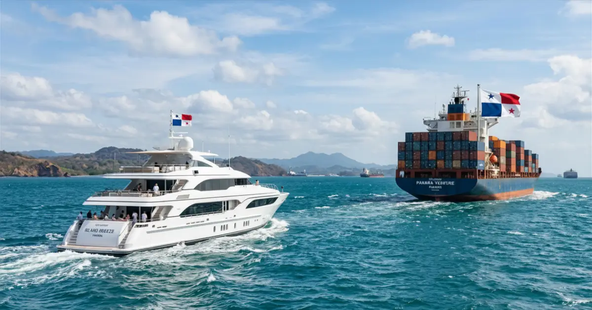 Yate y buque abanderados en Panamá